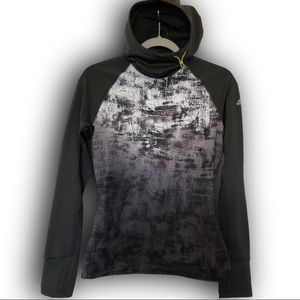 Adidas black graphic Climawarm running hoodie